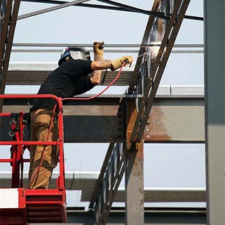 Construcción de estructura de acero